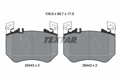 Brake Pad Set, disc brake TEXTAR 2644301