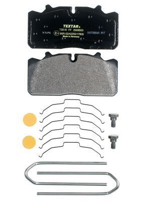 Brake Pad Set, disc brake TEXTAR 2928503