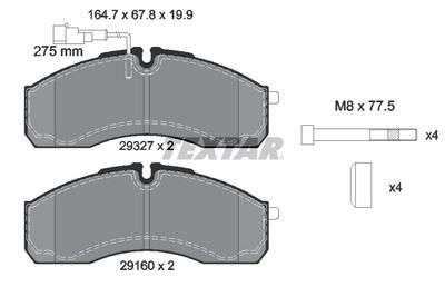 Brake Pad Set, disc brake TEXTAR 2932701