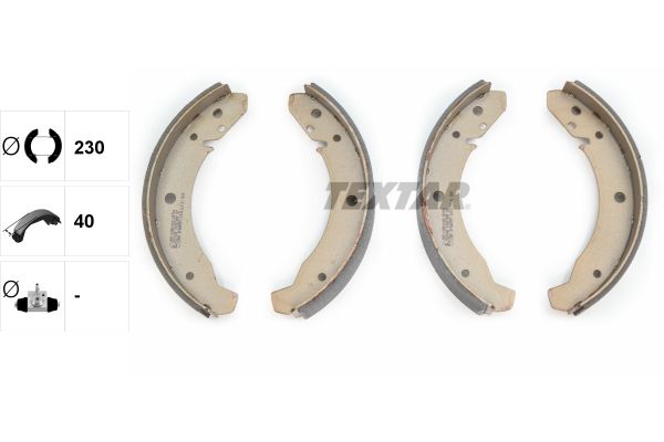 TEXTAR 91007800 Brake Shoe Set