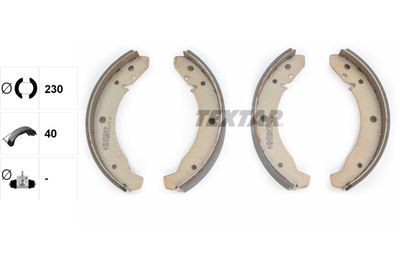 Brake Shoe Set TEXTAR 91007800