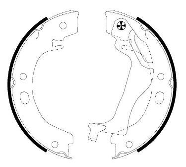 Brake Shoe Set, parking brake TEXTAR 91066500