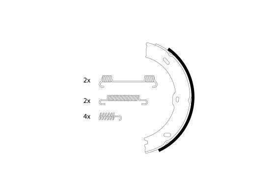 TEXTAR 91066800 Brake Shoe Set, parking brake