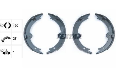 Brake Shoe Set, parking brake TEXTAR 91074000