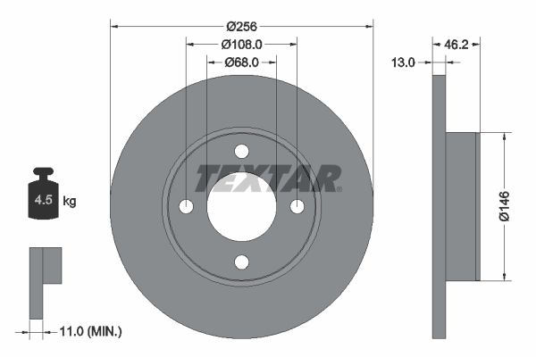 TEXTAR 92025900 Brake Disc