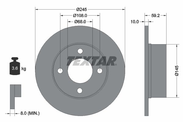 TEXTAR 92026100 Brake Disc