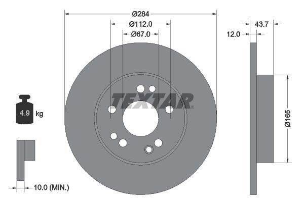 TEXTAR 92031803 Brake Disc