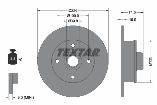 TEXTAR 92041803 Brake Disc