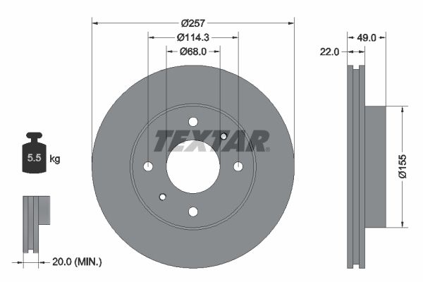 TEXTAR 92056300 Brake Disc