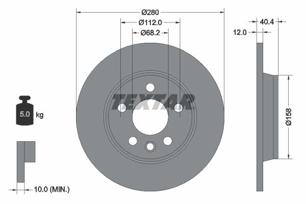 TEXTAR 92083903 Brake Disc