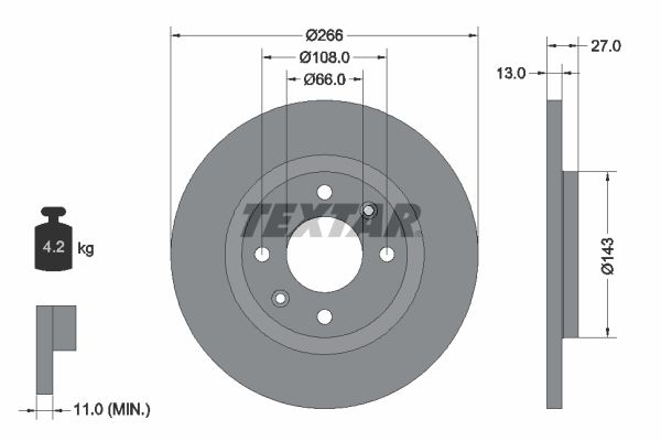 TEXTAR 92089103 Brake Disc