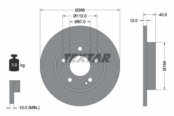 TEXTAR 92091203 Brake Disc