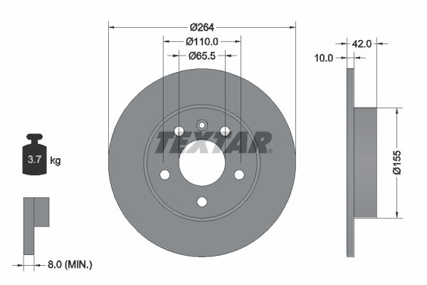 TEXTAR 92092103 Brake Disc