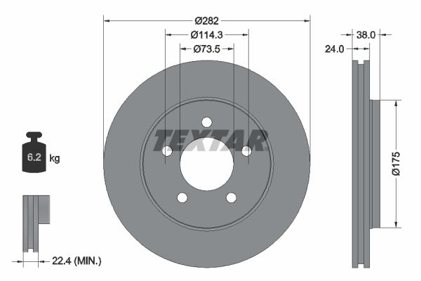 TEXTAR 92108700 Brake Disc