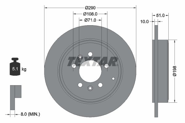 TEXTAR 92112000 Brake Disc