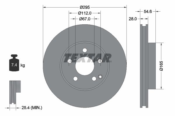 TEXTAR 92115105 Brake Disc