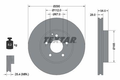 Brake Disc TEXTAR 92115205