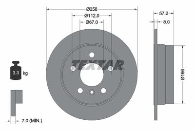 Brake Disc TEXTAR 92132103