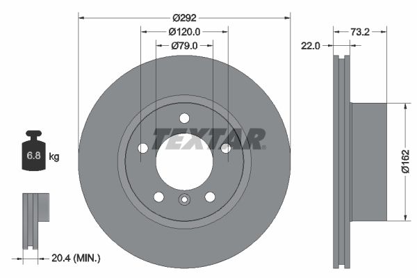 TEXTAR 92132805 Brake Disc