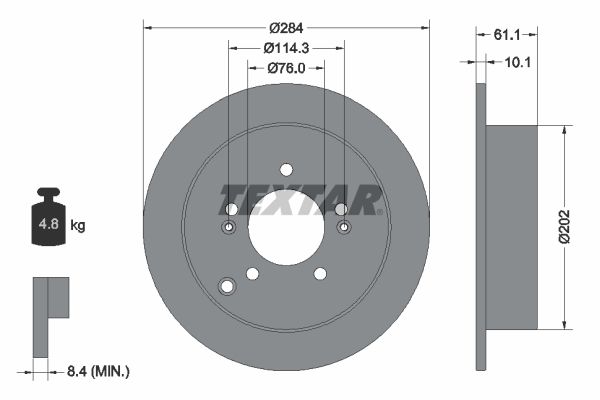 TEXTAR 92134003 Brake Disc