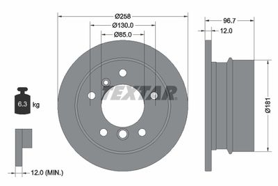 Brake Disc TEXTAR 92137503