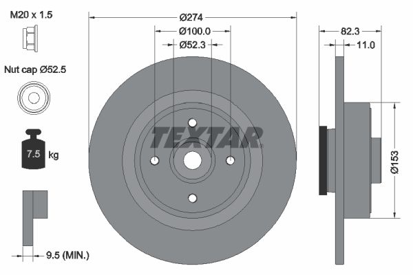 TEXTAR 92141403 Brake Disc
