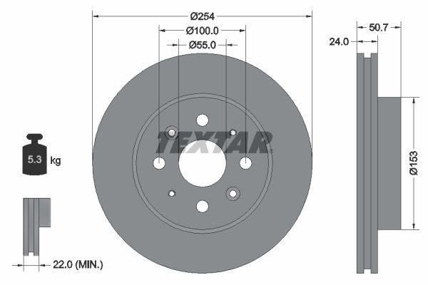 TEXTAR 92147000 Brake Disc