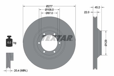 Brake Disc TEXTAR 92149400