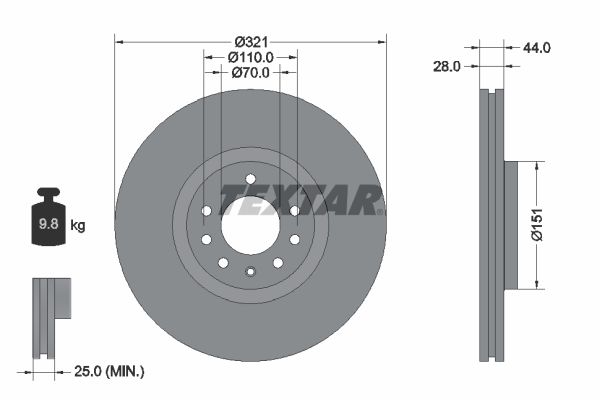 TEXTAR 92149803 Brake Disc