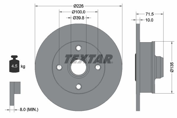 TEXTAR 92154203 Brake Disc