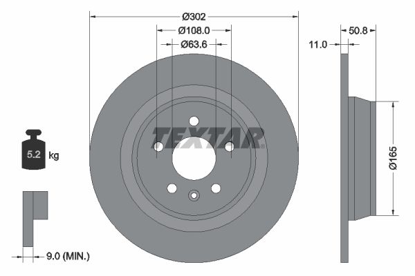 TEXTAR 92159303 Brake Disc