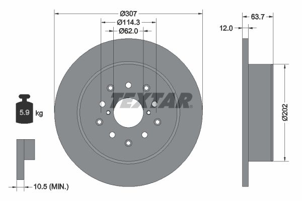 TEXTAR 92170803 Brake Disc