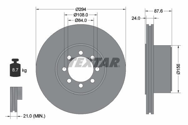 TEXTAR 92171700 Brake Disc