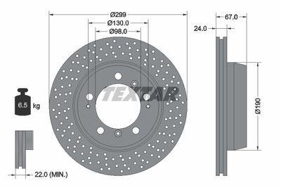 Brake Disc TEXTAR 92176705