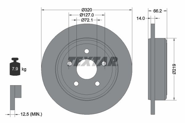 TEXTAR 92177403 Brake Disc