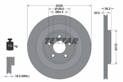 Brake Disc TEXTAR 92178005