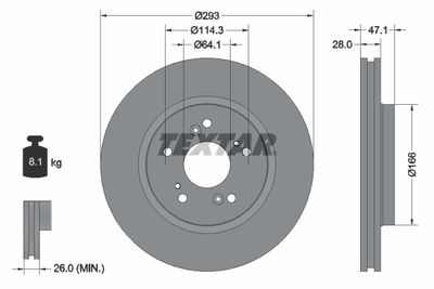 Brake Disc TEXTAR 92184803