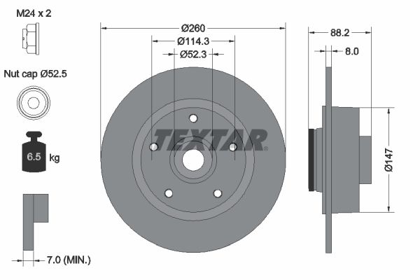 TEXTAR 92195903 Brake Disc