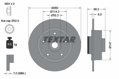 Brake Disc TEXTAR 92195903