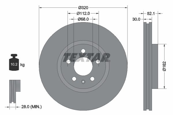 TEXTAR 92229303 Brake Disc