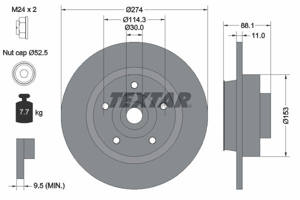 TEXTAR 92232603 Brake Disc