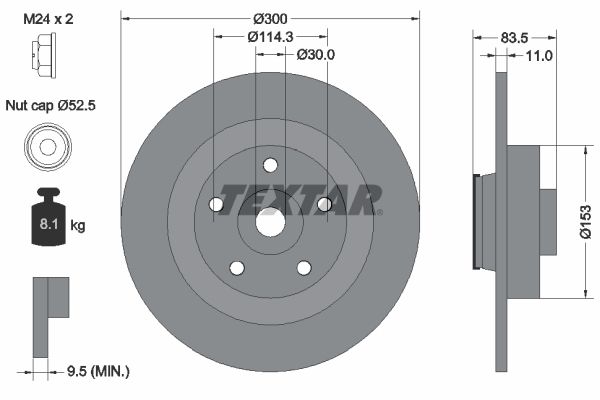 TEXTAR 92233103 Brake Disc