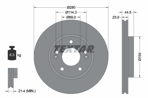 TEXTAR 92243103 Brake Disc