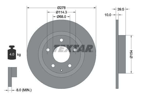 TEXTAR 92254703 Brake Disc