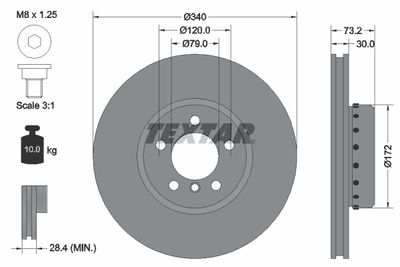 Brake Disc TEXTAR 92264925