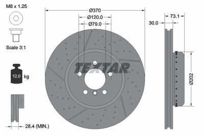 Brake Disc TEXTAR 92265425