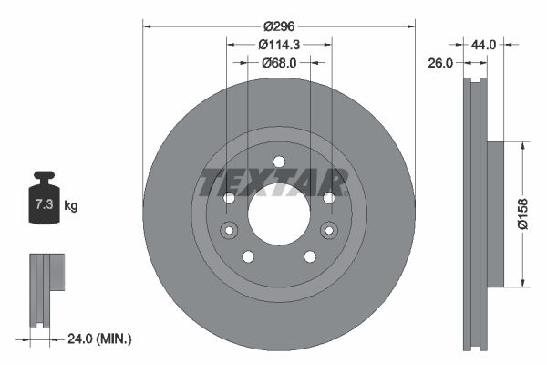 TEXTAR 92274203 Brake Disc