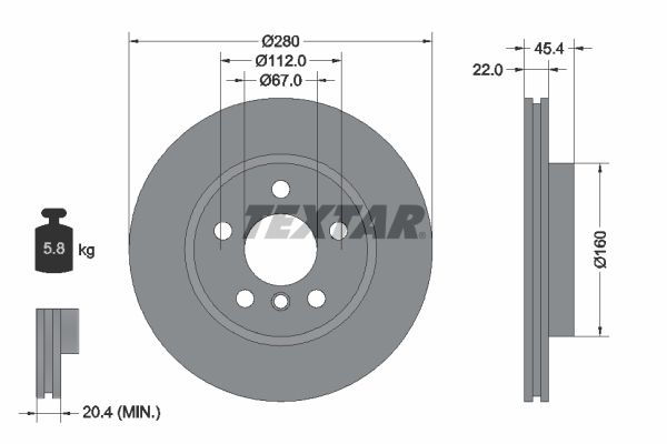 TEXTAR 92279203 Brake Disc