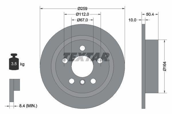 TEXTAR 92279303 Brake Disc