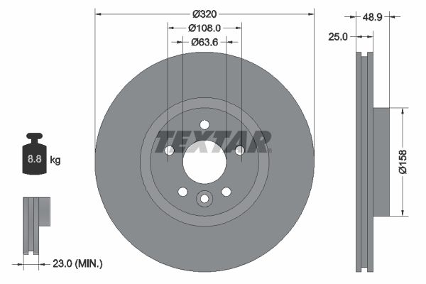 TEXTAR 92282103 Brake Disc